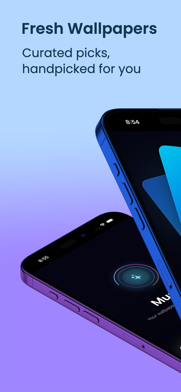 Muros home screen showing fresh wallpaper picks